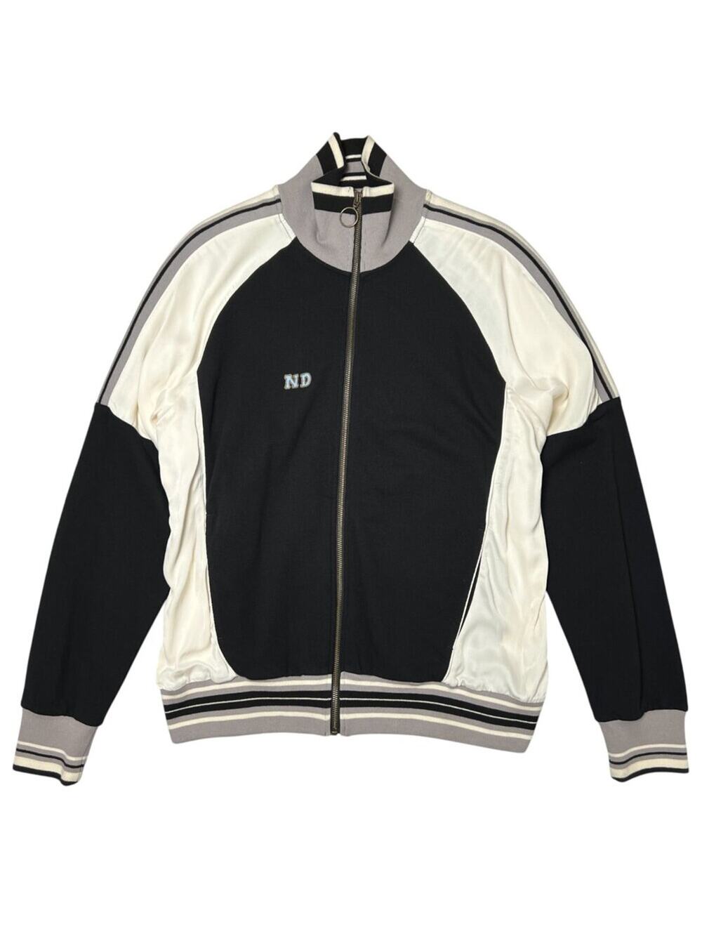 Nicholas Daley Track Jacket SIZE M Black White N.D. Embroidered Portugal NWT